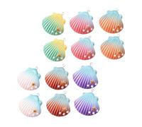 UTHCLO 30 Pezzi Ciondoli in Resina a Forma Di Conchiglia Multicolore Per Creazione Gioielli Fai Da Te, Pendenti Per Orecchini e Bracciali, Accessori Decorativi Per Appassionati Di Artigianato Creativo