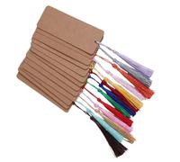 UTHCLO 30 pezzi Segnalibri di Carta Kraft Fai da Te con Nappe Colorate Segnalibro Personalizzabile per Lettura e Regali Originali per Chi Ama Leggere