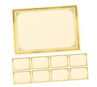 UTHCLO 35 pezzi Carta per Certificati Stampabili e Scrivibili Pergamena Bianca con Bordi Dorati per Diplomi Attestati Riconoscimenti per Ufficio e Cerimonie