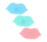 UTHCLO 3pezzi Spazzola Esfoliante Per Viso in Silicone Scrubber Per Pulizia Del Viso Da Spazzole Per Pori e Punti Neri Ventosa e Portatile Per Viaggi e Uso Domestico