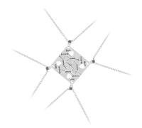 UTHCLO 4 Pezzi Collana Amicizia Puzzle in Lega Argento senza Nichel e Piombo, Pendente Cuore per Migliori Amiche, Regalo per Compleanno o Anniversario