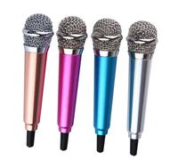 UTHCLO 4 Pezzi Mini Microfono Karaoke per Cellulare Compatibile con Smartphone Leggero e Portatile Plug Play per Registrazioni Vocali Videochiamate e App Canto