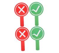 UTHCLO 4 Pezzi Paddle Doppia Faccia per Voto in Classe Leggere e Resistenti in Plastica per Insegnanti e Partecipazione Studenti Segnali Manuali con Font Chiari per Scuola e Casa