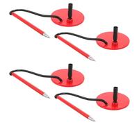 UTHCLO 4 Pezzi Penna da Banco con Base Rotonda e Cordino a Molla, Set da 4 Penne da Scrivania con Inchiostro Nero 0,5 MM, Portapenne Sicuro per Reception, Ufficio e Forniture da Scrittura