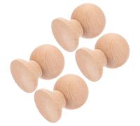 UTHCLO 4 Pezzi Terminali Decorativi in Legno Massello Non Trattato 8x6 Cm per Pali di Ringhiera, Coprimontanti per Scale Interne e Letti, Puntali per Recinzioni e Lavori