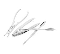 UTHCLO 4 Pezzi Utensili in Acciaio per Crostacei Pinze Multifunzione e Forchette Granchio Assortite per Mare e Ristoranti