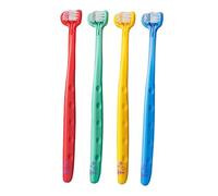 UTHCLO 4pezzi Spazzolini Da Denti Per Ragazzo Ragazza Tre Facce Strumenti Di Igiene Orale Con Setole Morbide Per Addestramento Infantile Colori Vivaci