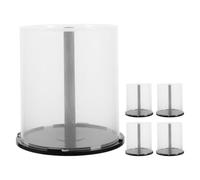 UTHCLO 5 Contenitori Trasparenti Porta CD Dvd in Plastica Pp, Scatole Vuote per Custodia e Organizzazione Dischi, Capacità 100 Pezzi, Protezione Robusta per Uffici e Uso Domestico