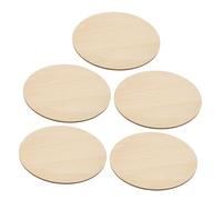UTHCLO 5 Pezzi Dischi in Legno Naturale Non Finiti Cerchi in Legno per Lavoretti DIY Tavoletta Liscia e Durevole per Pittura Decorazioni e