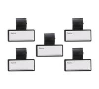UTHCLO 5 Pezzi Etichetta Identificativa per Stetoscopio Clip in Abs Nero, Cartello Nome per Stetoscopio, Accessorio per Medici e Chirurghi