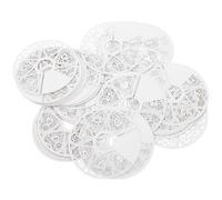 UTHCLO 50 Pezzi Carte Segnaposto per Bicchieri a Forma di Cuore Vuoto, Eleganti e Uniformi con Fori Preforati per Identificazione Calici in Eventi e Feste