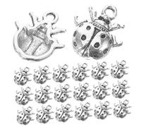 UTHCLO 50 Pezzi Charm Decor Vintage Metallo per Gioielli Piccoli Charms Coccinella per Collane e Fai da Te Accessori Leggeri e Resistenti per Orecchini Portachiavi e Decorazioni