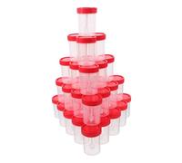 UTHCLO 50 Pezzi Contenitori per Campioni con Vite Spirale Vasetti Plastica Ermetici per Campionamento Feci e Laboratorio Resistenti e Pratici Colori Casual Colore Casuale