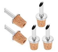 UTHCLO 5pezzi Tappi Versatori Acciaio Inossidabile Per Bottiglie Olio Vino Beccuccio e Design Cork Versatori Anti- Per Preciso