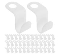 UTHCLO 60 Ganci Salvaspazio per Appendiabiti in Plastica Bianca, Ganci di Collegamento per Armadio, Organizer Multi-livello per Ottimizzare Spazio e Ordine nel Guardaroba