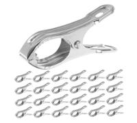 UTHCLO 60 Pezzi Clip per Serra in Acciaio Inox, Fissaggio Rapido per Film e | Argento, Superficie Liscia, Resistente alle Intemperie, Rimozione Veloce