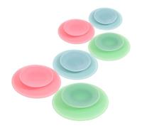 UTHCLO 6pezzi Supporti Per Piatti Con Ventose Silicone Antiscivolo Adatti e Anziani Riduzione Del Rischio Di Versamenti Facile Da Pulire Resistente Agli Impatti