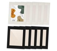 UTHCLO 8pezzi Photo Matting Frame per Arte e Stampa Bianchi e Neri Esternamente e Internamente Materiale Resistente Ottimo per Decorare Muri e Esposizioni