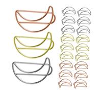 UTHCLO 90 Pezzi Moon Shaped Paper Clips Smooth Electroplated Decorative Bookmark Clips For Office School Home File Organization