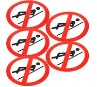 UTHCLO Adesivi Cartello Vietato Appoggiarsi 5 Pezzi, Segnale di Avvertimento di Sicurezza Autoadesivo Resistente, Segnaletica per Officina e Cantiere su Superfici Lisce