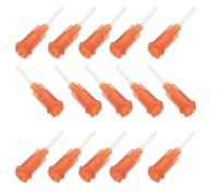 UTHCLO Ago Erogatore per Colla Adesiva 50 Pezzi Puntale per Erogatore Industriale in Plastica PP Ambra 15g Ago di Dosaggio Riutilizzabile Tubo Flessibile per Lavorazioni di Precisione