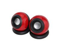 UTHCLO Altoparlanti per Computer Mini USB con Suono Stereo e Controllo Volume Indipendente, Design Compatto in Plastica Rossa, per PC e TV in Casa o Cucina Colore Casuale
