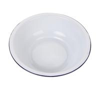 UTHCLO Bacinella Smaltata Retrò Bianca 28 Cm, Ciotola Rotonda Multiuso per Cucina e Lavaggio Verdure, Bacino Piccolo Resistente Alte Temperature per Impastare e Servire