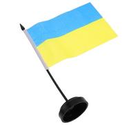 UTHCLO Bandiera da Tavolo con Asta e Base Nera Bandierina Desktop Decorativa per Ufficio Casa e Scuole Simbolo di Pace e Orgoglio Patriottico