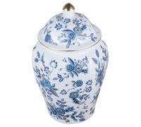 UTHCLO Barattolo in Porcellana Blu e Bianca Contenitore per tè Sfuso Coperchio Ermetico per Conservare Alimenti Secchi Come caffè e Frutta Secca