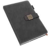 UTHCLO Blocco Note A5 Formato Spesso Copertina Pu Nera, Quaderno Diario per Appunti e Pianificazione, Taccuino per Studenti e Infermieri, Blocco Note da Viaggio e Ufficio, Album