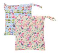 UTHCLO Borsa per Pannolini Bagnati e Asciutti, Set 2 Pezzi Doppia Cerniera, Borsa da Viaggio Portabiancheria, Multiuso per Fitness, Yoga e Viaggi