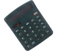 UTHCLO Calcolatrice da Scrivania Solare Verde Scuro con Display Ampio Pulsanti Grandi Piccola Portatile per Ufficio e Studio Design Semplice e Resistente