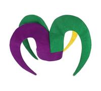 UTHCLO Cappello da Clown da Festa in Feltro Corna Lunghe Stile New Orleans, Copricapo Leggero per Adulti, Accessorio per Carnevale, Cosplay e Feste a Tema Mardi Gras