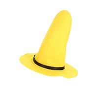 UTHCLO Cappello da Strega Giallo Accessorio Portatile per Party e Decorazioni Cappello Alto in Feltro Leggero e Pieghevole per Costume di Halloween e Feste a Tema