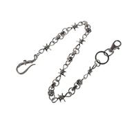 UTHCLO Catena in Vita Catena Tascabile Catene Di Jeans Per Uomo Catena Punk Catene Per Jeans Catena Laterale Dei Jeans Catena Portafogli Da Motociclista Catene in Vita Metallo Argento