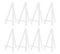 UTHCLO Cavalletto da Tavolo Piccolo Espositivo 10 Pezzi in Plastica Bianca Treppiede per Pittura e Supporto Portaoggetti per Esposizione Casa, Negozi e Vetrine