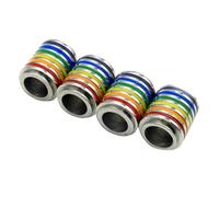 UTHCLO Ciondoli Arcobaleno Cilindro Chic 4 Pezzi in Acciaio Inossidabile Accessori Moda per Collana Fai da Te per Orgoglio Lgbt Transgender