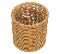 UTHCLO Contenitore per Bacchette in Plastico Marrone Design Elegante, Supporto Rotondo Versatile per Posate e Cucchiai, Facile da Pulire, per Piano Cucina e Feste