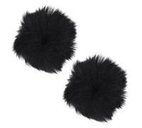 UTHCLO Copertura Antivento per Microfono in Peluche Nero, Set 2 Pezzi, Accessori Protezione Microfono per Ktv, Registrazioni e Sala Riunioni