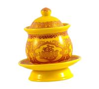 UTHCLO Coppa Guanyin con Fiore Resistente e Colorata Tazza Sacra per Offerte Buddiste Decorazione e Casa Regalo per Appassionati Buddhista