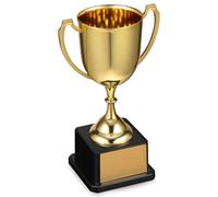 UTHCLO Coppa Oro in Plastica Base Quadrata Leggera, Coppa Premiazioni per Calcio e Torneo Internazionale per Squadre Sportive e Riconoscimento Risultati