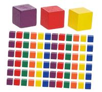 UTHCLO Cubi Fai Da Te in Legno 100 Pezzi 1 Cm Colorati Per Attività Manuali e Coordinazione Motoria Per Ragazzo Ragazza e Adulti