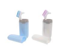 UTHCLO Custodia Compatta in Plastica per Protesi Dentarie Funzione Organizzativa, per Brevi Viaggi e Soggiorni in Hotel, Design Portatile per Adulti