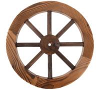 UTHCLO Decorazione Murale in Legno Ruota di Carro da 35 CM Ornamento Rustico da Parete per Giardino e Soggiorno Arte Murale Vintage per Decorazione Casa e Balcone