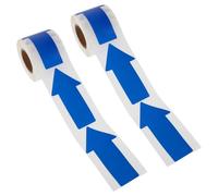 UTHCLO Etiquette Adesive Direzionali per, Flow Arrow Tape Blu, 2 Rotoli, per Acqua in Ambienti Industriali, Applicazione Rapida