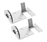 UTHCLO Fermaporta in Acciaio 2 Pezzi Piastra di Arresto da Pavimento Limitatore Regolabile per Porte Commerciali e Residenziali Fermo di Sicurezza Anticollisione per Uffici e Ingressi