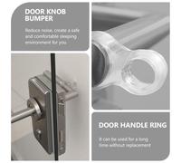 UTHCLO Fermaporta per Maniglia Porta in PVC Trasparente, Set 5 Pezzi, Ammortizzatore Antiurto e Riduzione Rumore, Protezione Parete per Camera, Cucina e Bagno