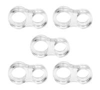 UTHCLO Fermaporta Trasparente in PVC 5 Pezzi, Paraurti Antiurto per Maniglia Porta a Forma di 8, Protezione Parete e Riduzione Rumore per Casa e Ufficio