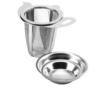 UTHCLO Filtro per Tè Foglie Sfuse Acciaio Inox con Doppia Maniglia Infusore Rete Fine per Infusione Rapida e Sicura Facile da Pulire e Resistente Agli Odori per Tè Aromatico e Tisane