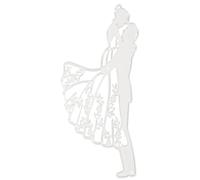 UTHCLO Fustella in Acciaio al Carbonio per Nozze Coppia | Argento, per Scrapbooking e Decori a Tema Matrimonio, Taglio Preciso per Forme Decorative